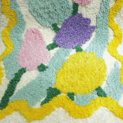 Yellow Flower Bath Rug